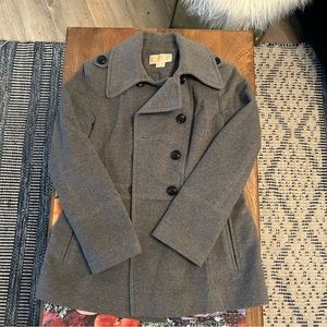 Michael Kors Wool Pea Coat, Gray
